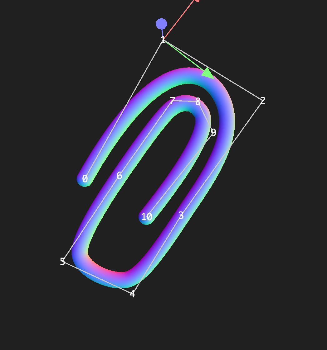 Uniform B-Spline 生成的回形针